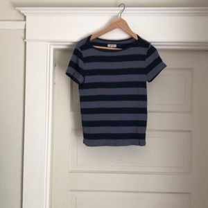 Stripped stretchy top navy and light blue